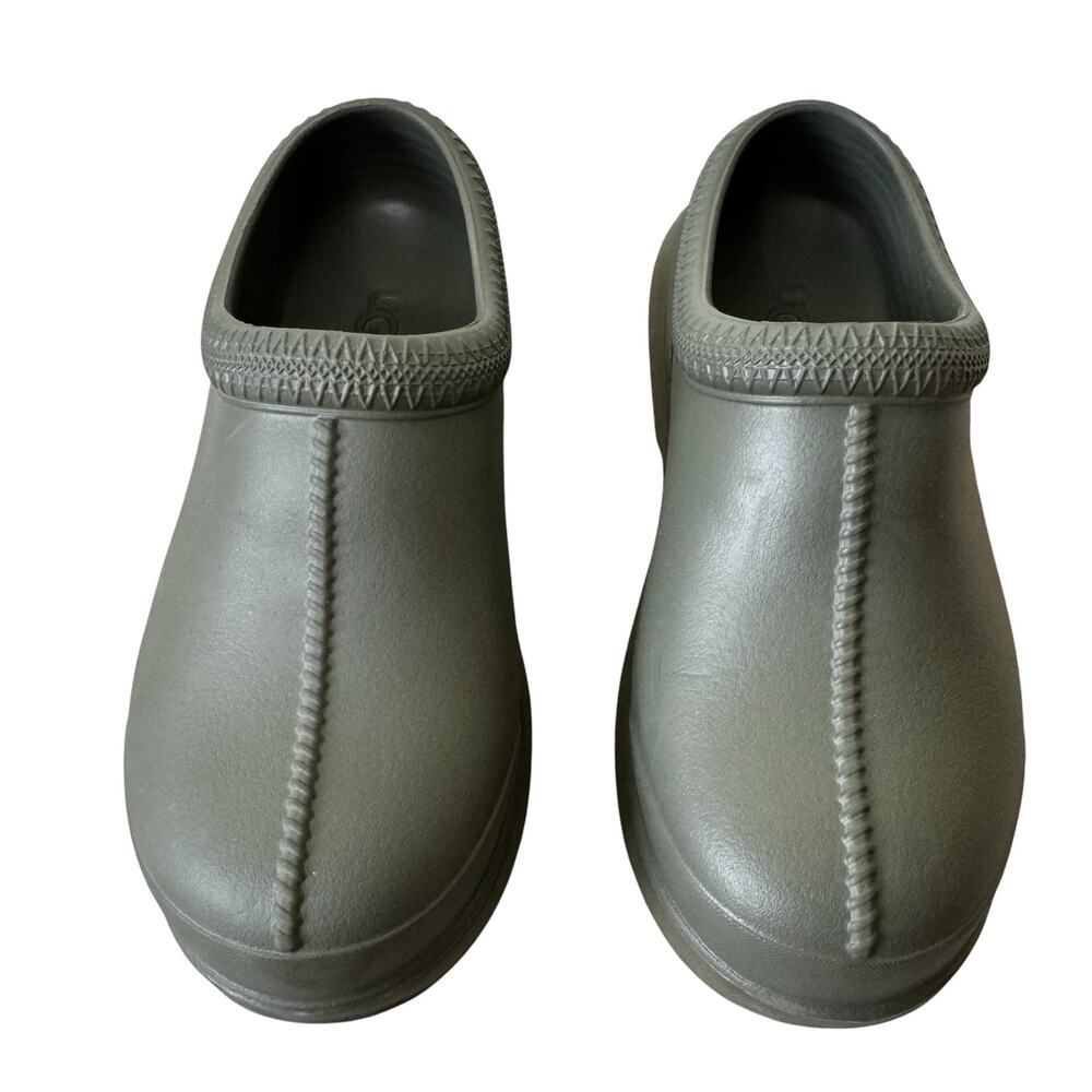 UGG Australia TASMAN X RUBBER SABOT Slip On Rubber Clog Green Size 7 NO SOCK